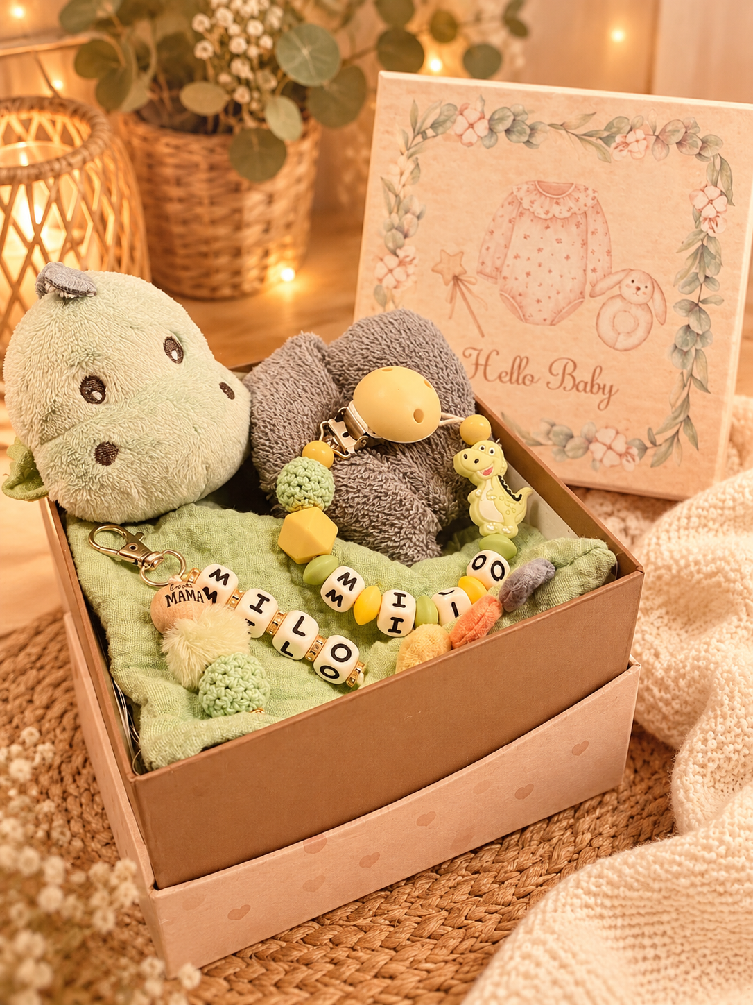 Geschenkbox Baby Dino 4-teilig