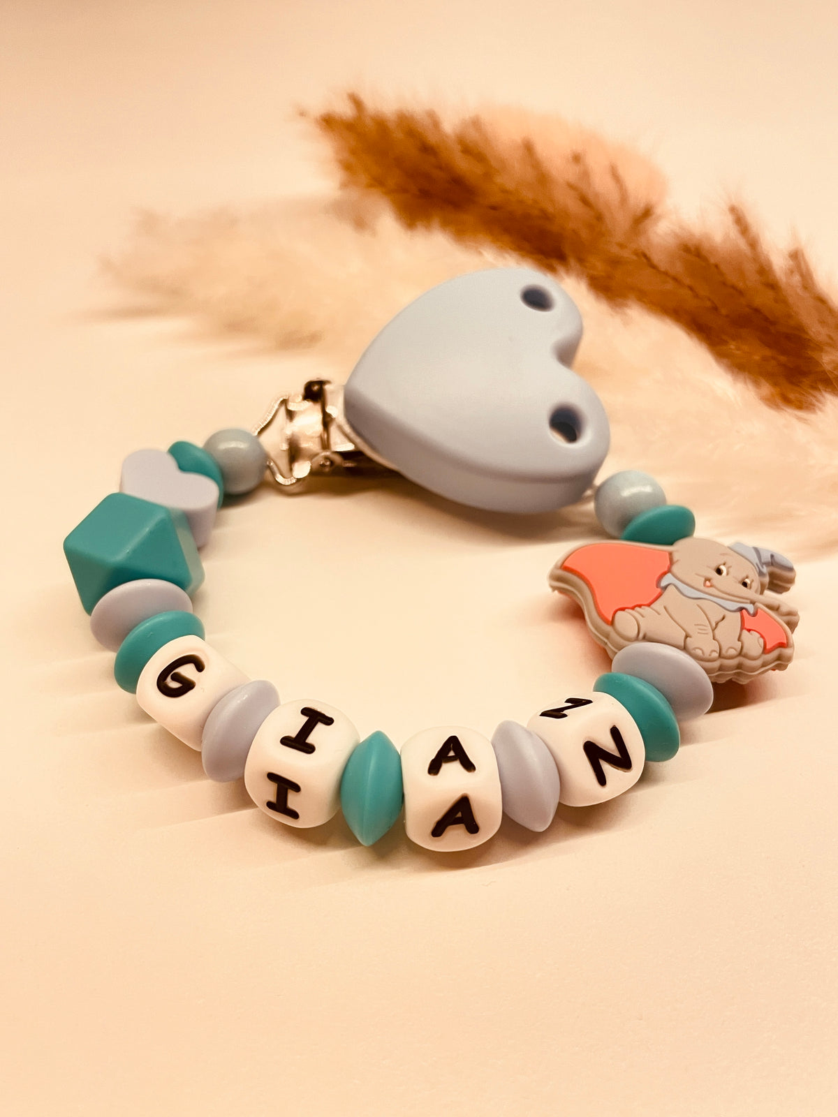 Schnullerkette Elefant blau türkis 12,90€, statt 17,90€