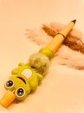 Kugelschreiber Frosch gelb grün