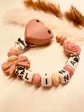 Schnullerkette Rose leo