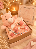 Geschenkbox Baby Bärchen rosa 4-teilig