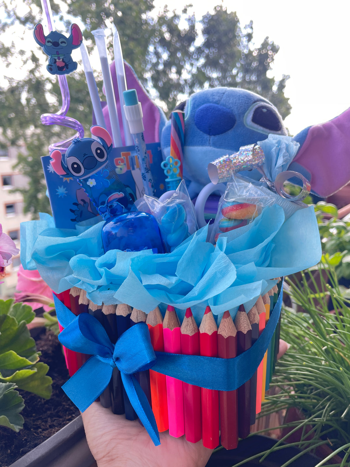 Einschulungstorte blau Monster Einschulung Geschenk Schule Schulkind