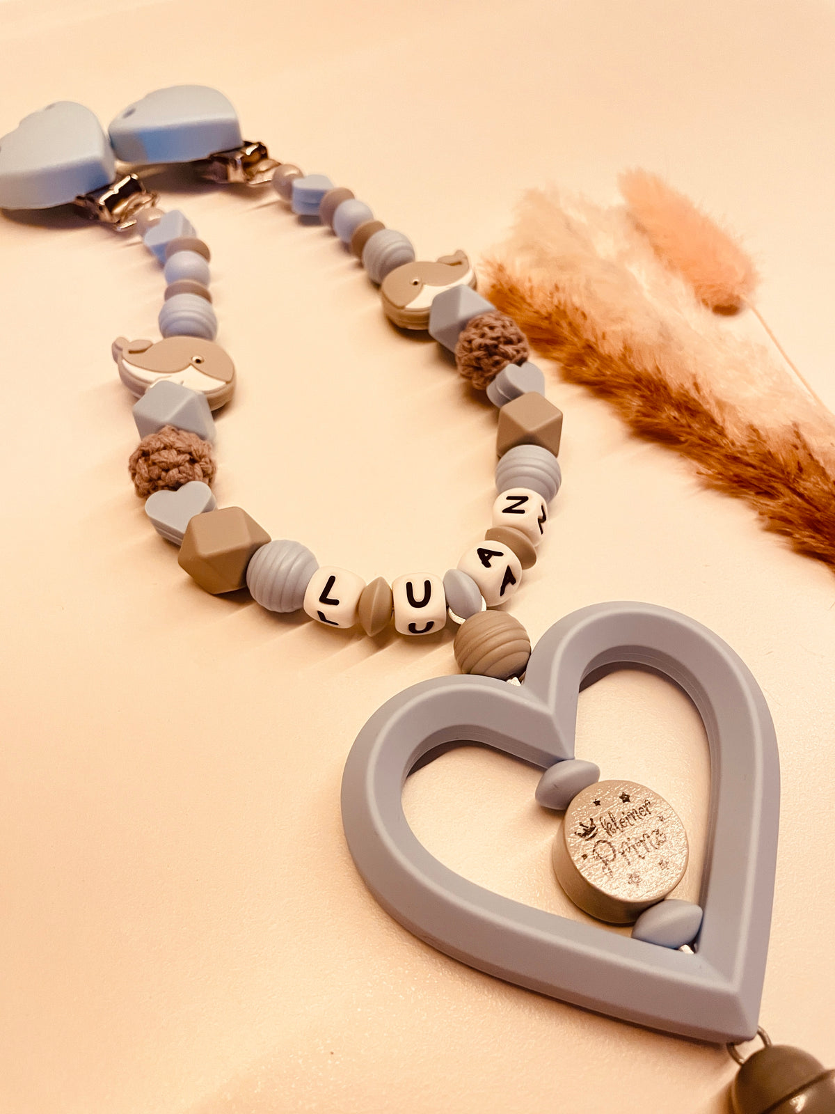 Kinderwagenkette Wal kleiner Prinz Geschenk Geburt Junge