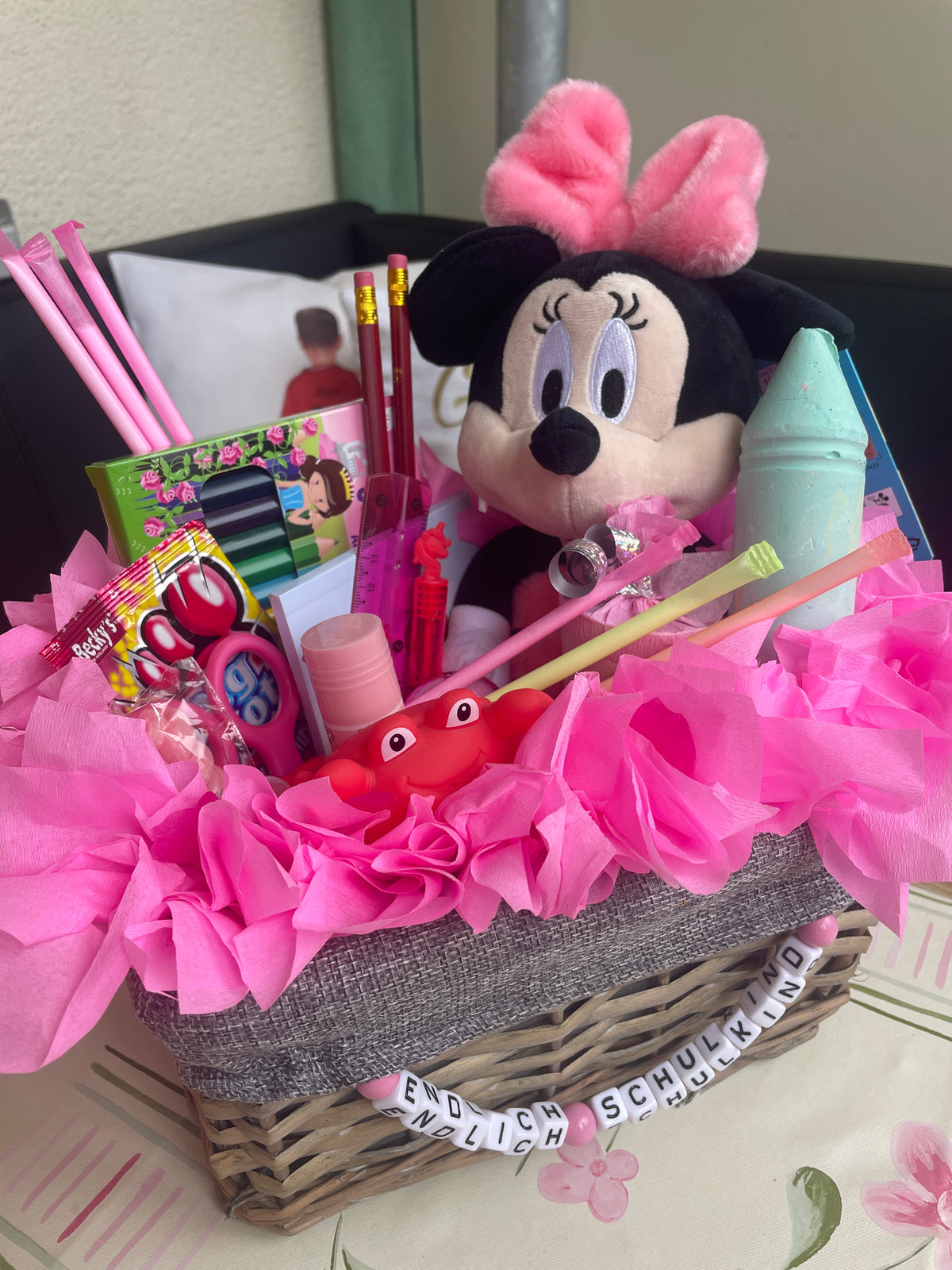Geschenk Einschulung Korb, Schultüte, Schulkind, Schule, lernen