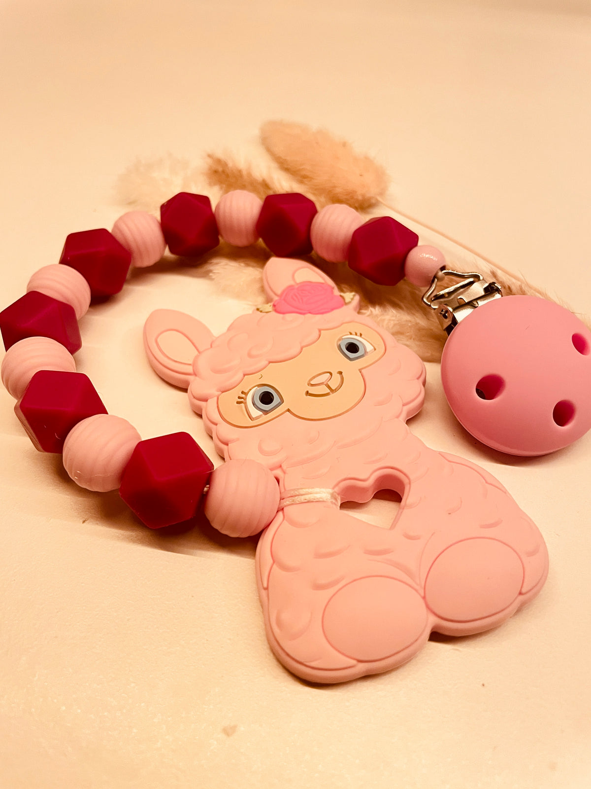 Beißkette Alpaka rosa pink 9,90€, statt 19,90€