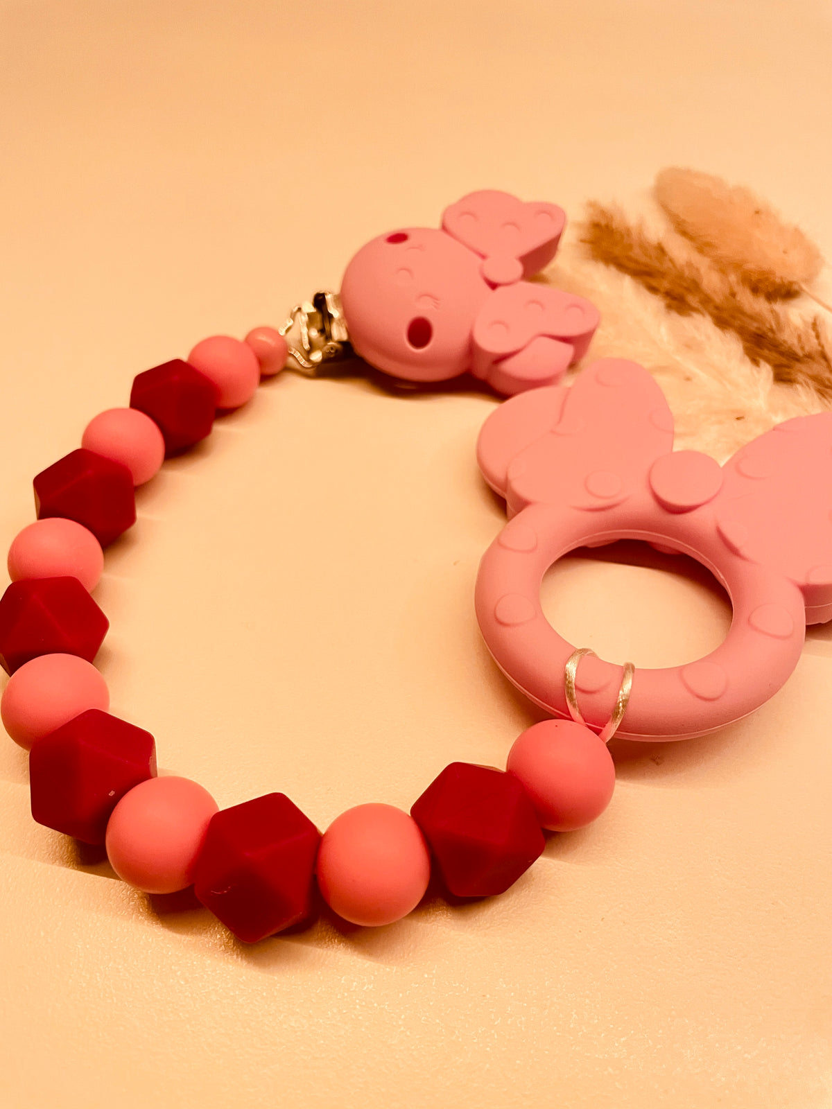 Beißkette Maus pink 9,90€, statt 19,90€