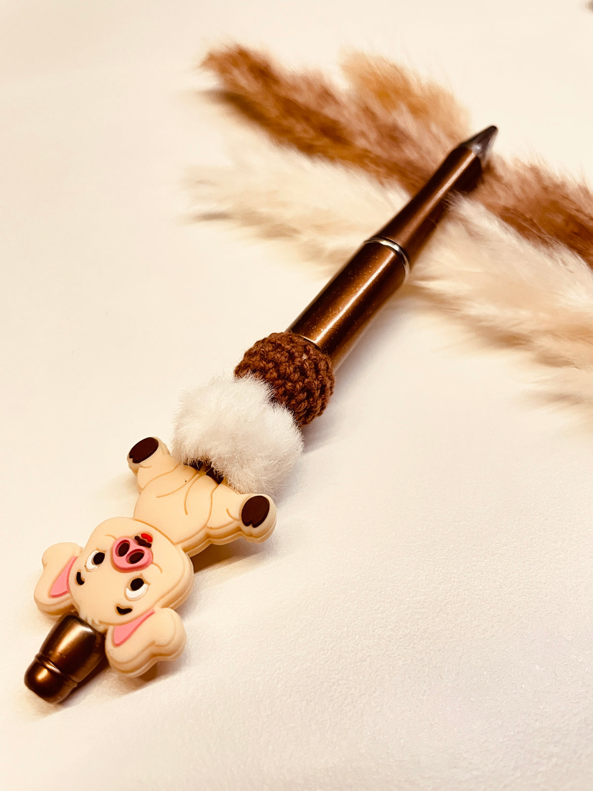 Kugelschreiber Schwein braun