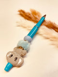 Kugelschreiber Elefant grau blau