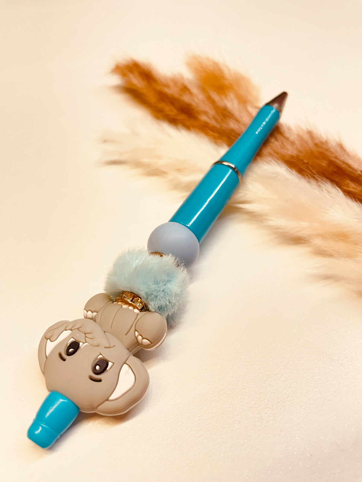Kugelschreiber Elefant grau blau