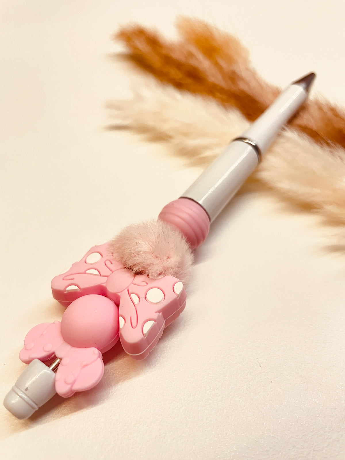 Kugelschreiber Maus rosa weiß