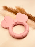 Silikonring Maus babyrosa für Schnullerketten