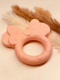 Silikonring Maus candyrosa für Schnullerketten