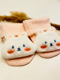 Söckchen rosa mit Kaninchen für Babys