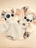Kuscheldecke, Schnuffeltuch und Plüschrassel Set für Babys