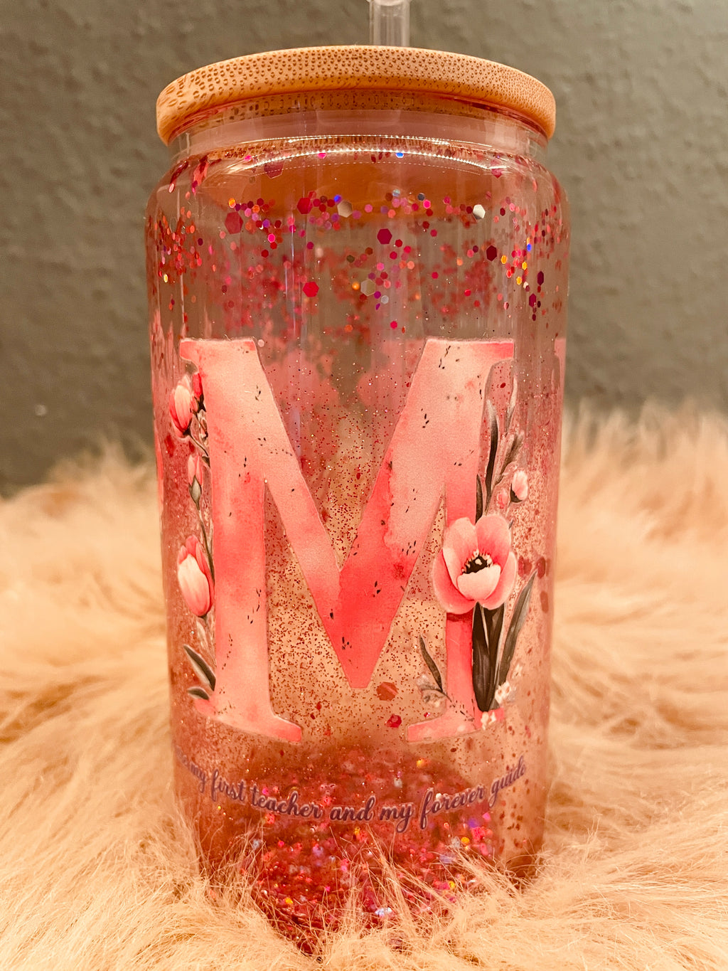 Schneekugelbecher Muttertag rosa