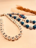 ABC & Rechenkette personalisiert Monster blau Einschulung Geschenk Schultüte Schule lernen