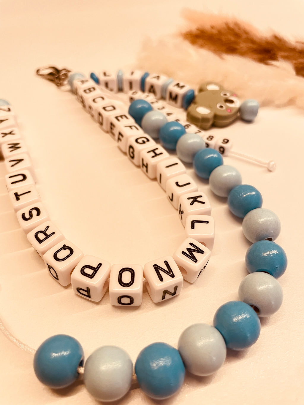 ABC & Rechenkette personalisiert Koala blau Einschulung Schule Geschenk Junge blau Schultüte