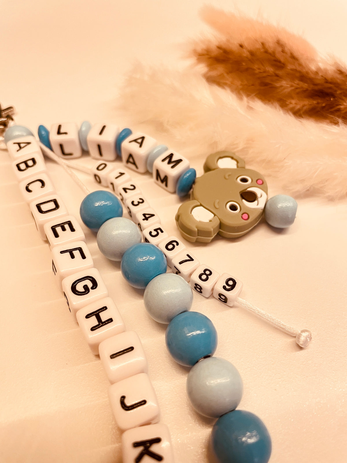 ABC & Rechenkette personalisiert Koala blau