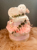 Windeltorte Schaf rosa beige